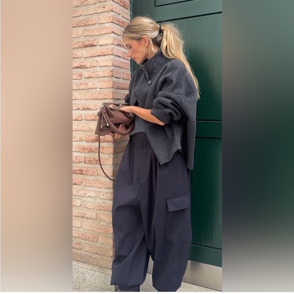 Zara Pants - Zara collection pleated cargo pants